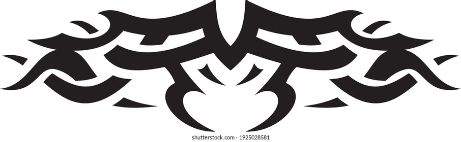 Vector symbol, ornament, tattoo. beautiful vector illustration. Drawings on the body, ancient symbols.	