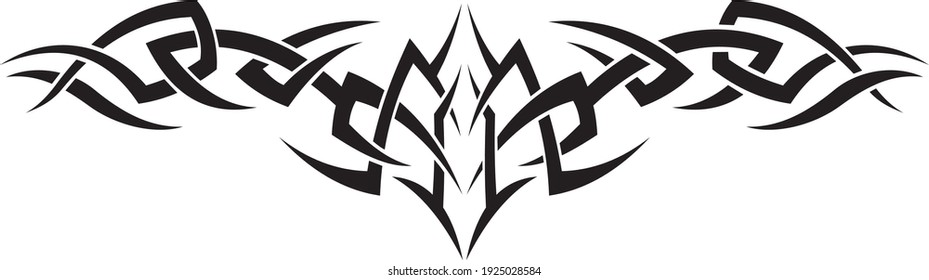 Vector symbol, ornament, tattoo. beautiful vector illustration. Drawings on the body, ancient symbols.	