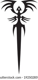 Vector symbol, ornament, tattoo. beautiful vector illustration. Drawings on the body, ancient symbols.	