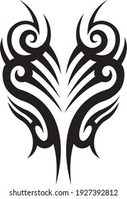 Vector symbol, ornament, tattoo. beautiful vector illustration. Drawings on the body, ancient symbols.	
