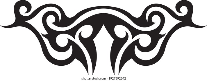 Vector symbol, ornament, tattoo. beautiful vector illustration. Drawings on the body, ancient symbols.	