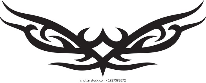 Vector symbol, ornament, tattoo. beautiful vector illustration. Drawings on the body, ancient symbols.	