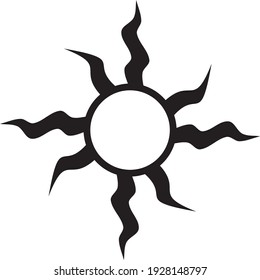 Vector symbol, ornament, tattoo. beautiful vector illustration. Drawings on the body, ancient symbols.	