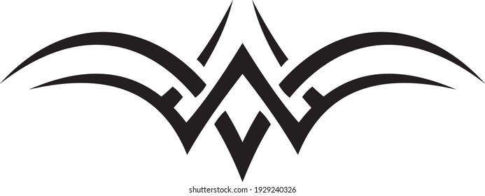 Vector symbol, ornament, tattoo. beautiful vector illustration. Drawings on the body, ancient symbols.	