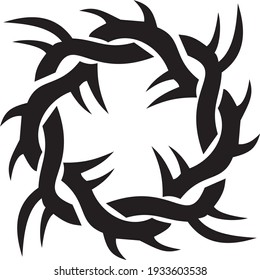 Vector symbol, ornament, tattoo. beautiful vector illustration. Drawings on the body, ancient symbols.	
