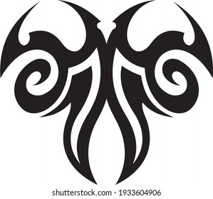 Vector symbol, ornament, tattoo. beautiful vector illustration. Drawings on the body, ancient symbols.	