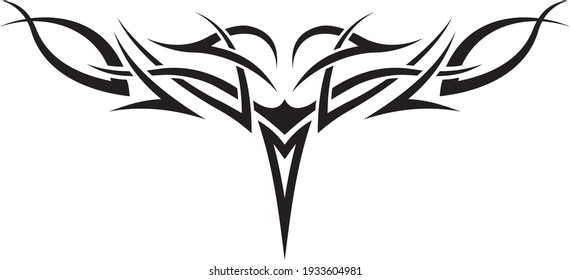 Vector symbol, ornament, tattoo. beautiful vector illustration. Drawings on the body, ancient symbols.	