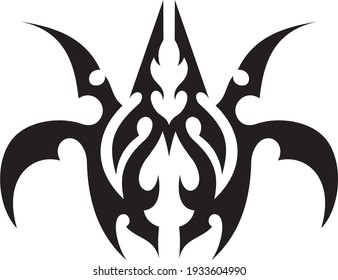 Vector symbol, ornament, tattoo. beautiful vector illustration. Drawings on the body, ancient symbols.	