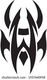 Vector symbol, ornament, tattoo. beautiful vector illustration. Drawings on the body, ancient symbols.	