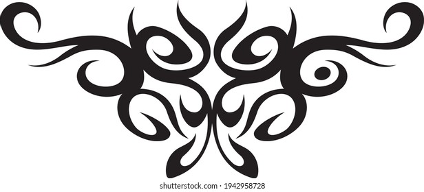 Vector symbol, ornament, tattoo. beautiful vector illustration. Drawings on the body, ancient symbols.