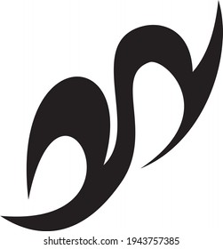 Vector symbol, ornament, tattoo. beautiful vector illustration. Drawings on the body, ancient symbols.	