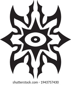 Vector symbol, ornament, tattoo. beautiful vector illustration. Drawings on the body, ancient symbols.	