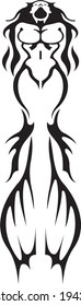 Vector symbol, ornament, tattoo. beautiful vector illustration. Drawings on the body, ancient symbols.	