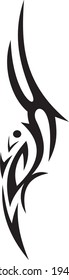 Vector symbol, ornament, tattoo. beautiful vector illustration. Drawings on the body, ancient symbols.	
