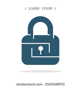 Vector symbol. Padlock icon illustration. Stock vector symbol illustration design.