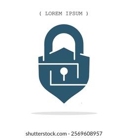 Vector symbol. Padlock icon illustration. Stock vector symbol illustration design.