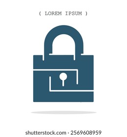 Vector symbol. Padlock icon illustration. Stock vector symbol illustration design.