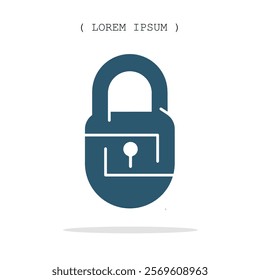 Vector symbol. Padlock icon illustration. Stock vector symbol illustration design.