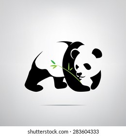Vector symbol of a panda