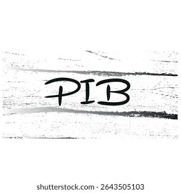 Símbolo vetorial do polímero de poliisobutileno (PIB) no fundo 