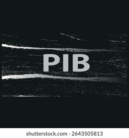Símbolo vetorial do polímero de poliisobutileno (PIB) no fundo 