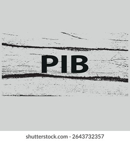 Símbolo de Vector del polímero del poliisobutileno (PIB) en el fondo 