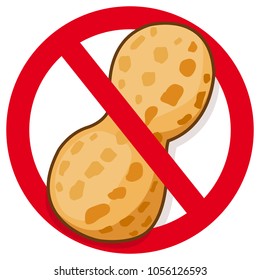 Vector symbol promoting peanut free food. 