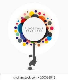vector symbol of question mark in colorful banner background.