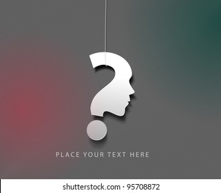 vector symbol of question mark in colorful background.