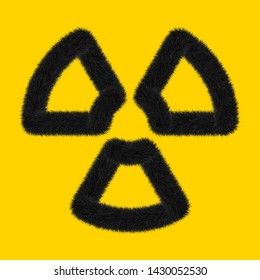 Vector symbol of radioactive contamination. Fur modification. EPS 10. Vector
