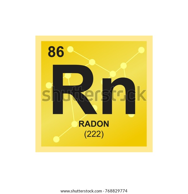 Vector Symbol Radon Periodic Table Elements Stock Vector (Royalty Free ...