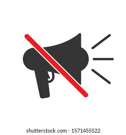 Vector symbol of rally or protest. No megaphone icon. No noise concept. Loudspeaker icon.
