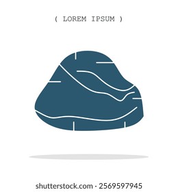 Vector symbol. Rock icon illustration. Stock vector symbol illustration design.