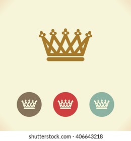 Vector symbol of the Royal crown. Illustration