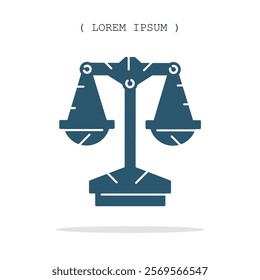 Vector symbol. Scales of judtice icon illustration. Stock vector symbol illustration design.