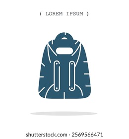 Vector symbol. School bag icon illustration. Stock vector symbol illustration design.