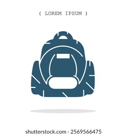 Vector symbol. School bag icon illustration. Stock vector symbol illustration design.