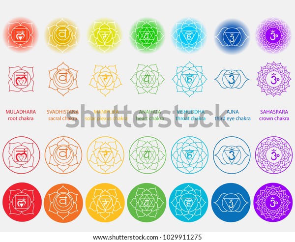 Conjunto De S Mbolos Vectoriales De Chakras Vector De Stock Libre De Regal As