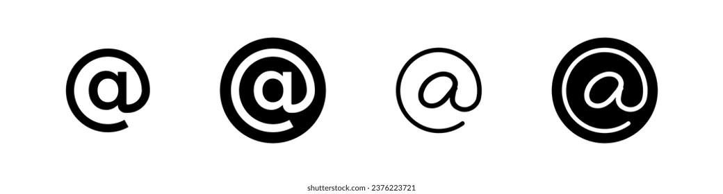 At vector symbol set. Electronic mail icons. 