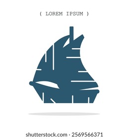 Vector symbol. Ship icon illustration. Stock vector symbol illustration design.