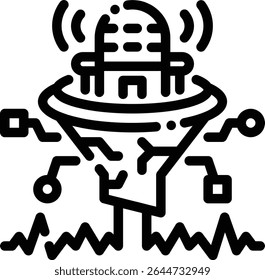 Vector symbol showing voice data control. Ideal for smart speakers, transcription tools, or voice moderation features.