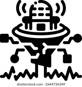 Vector symbol showing voice data control. Ideal for smart speakers, transcription tools, or voice moderation features.