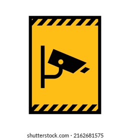 vector symbol and sign of surveillance camera, danger, hazard.