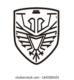 vector symbol of a simple and modern eagle