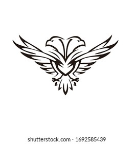 vector symbol of a simple and modern eagle