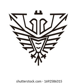 vector symbol of a simple and modern eagle