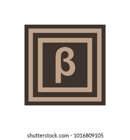 Vector symbol of small letter beta from the Greek alphabet