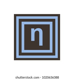 Vector symbol of small letter Eta from the Greek alphabet