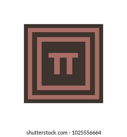 Vector symbol of small letter Pi from the Greek alphabet
