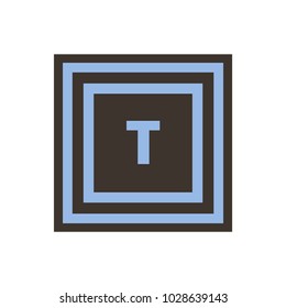 Vector symbol of small letter Tau from the Greek alphabet